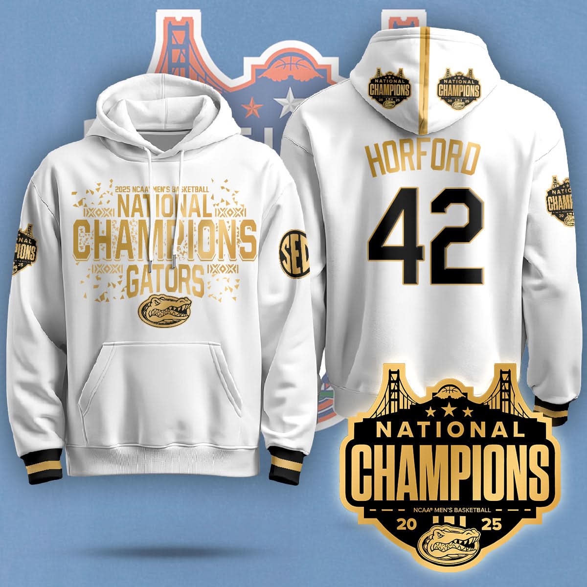 Florida Gators 2025 National Champions Basketball Hoodie - Printed