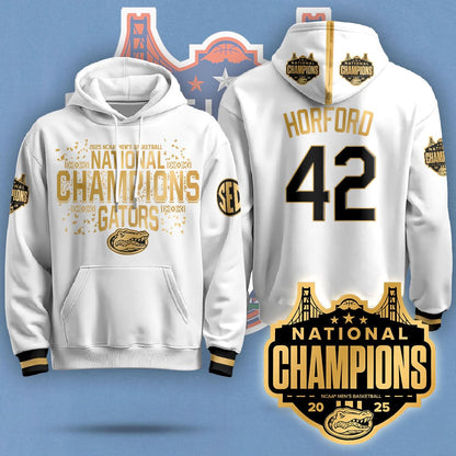 Florida Gators 2025 National Champions Basketball Hoodie - Printed