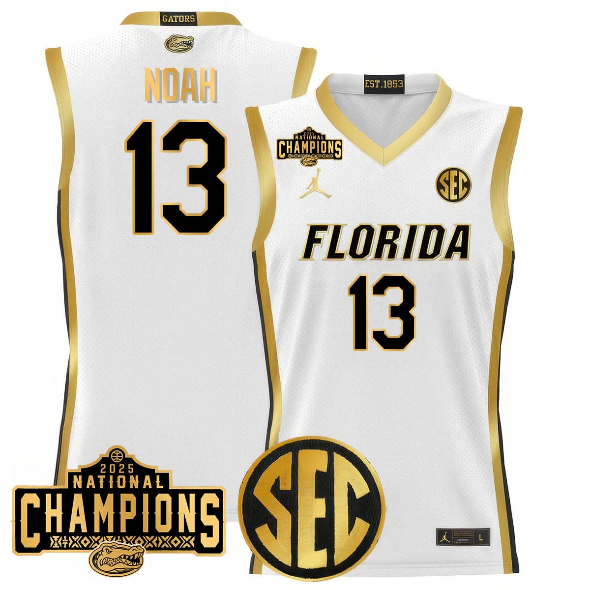 Florida Gators 2025 National Champions Basketball Jersey - All Stitched