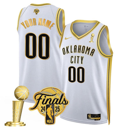 Oklahoma City Thunder 2024-25 Champions Custom Jersey - All Stitched