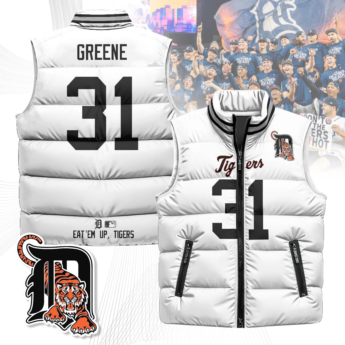 Detroit Tigers Unisex Puffer Vest