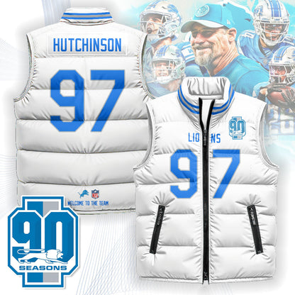 Detroit Lions Unisex Puffer Vest - Printed