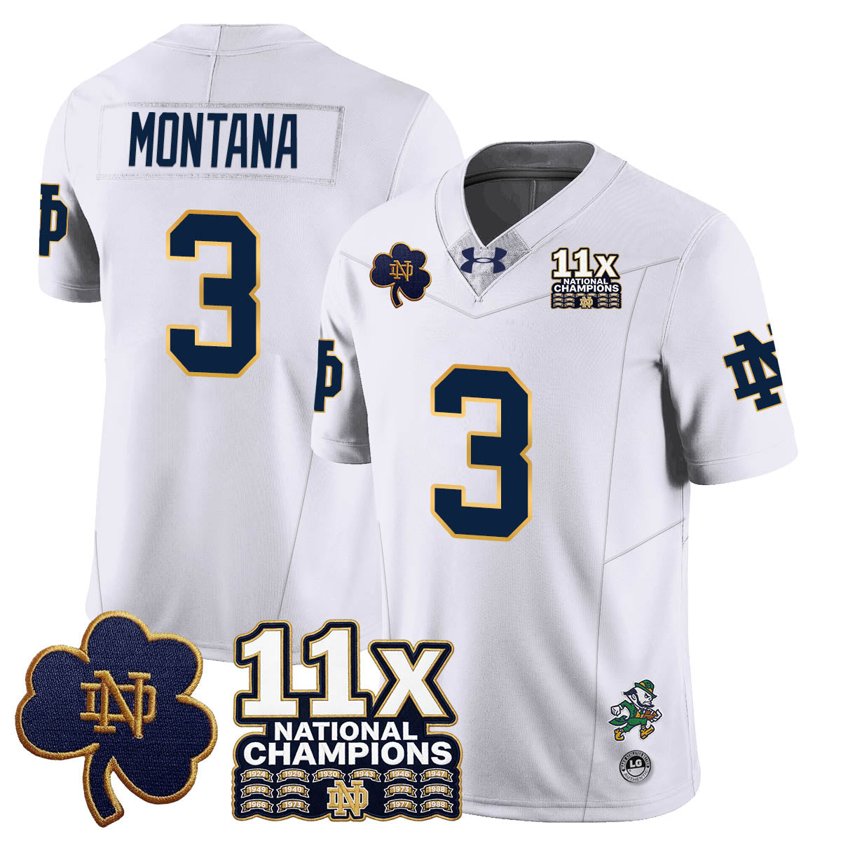 ND 11x-Time National Champions Vapor Limited Jersey - All Stitched