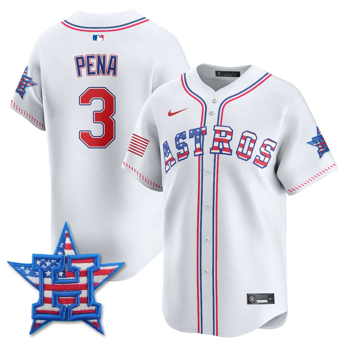 Houston Astros 2025 Fourth of July Jersey - All Stitched