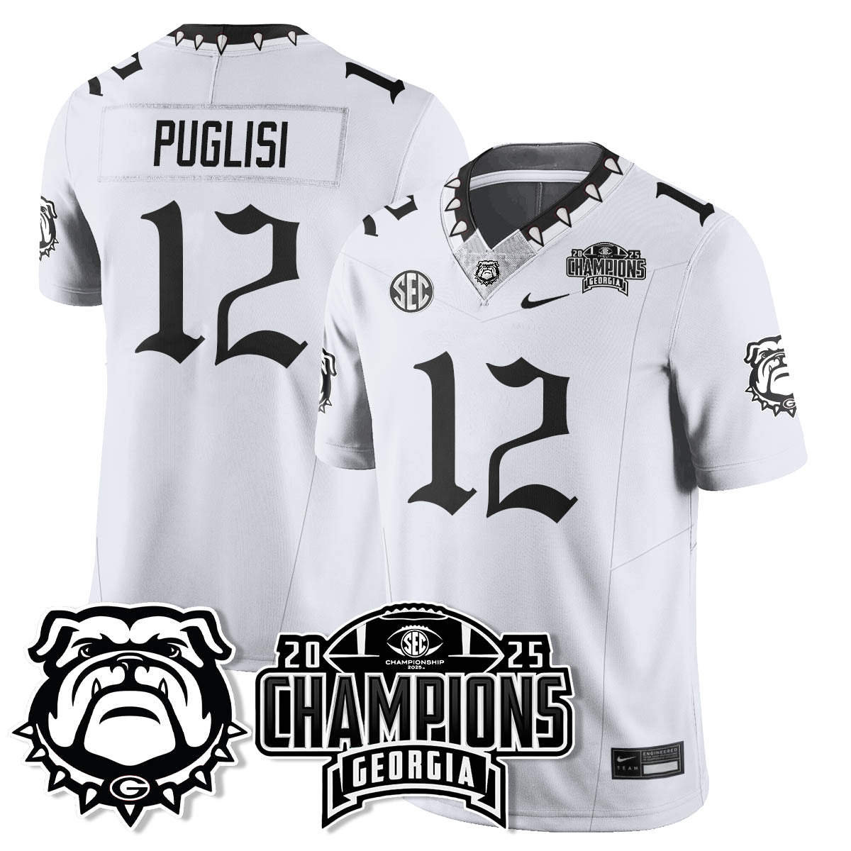 UGA Gothic Vapor Limited Jersey - SEC Football Champions - All Stitched