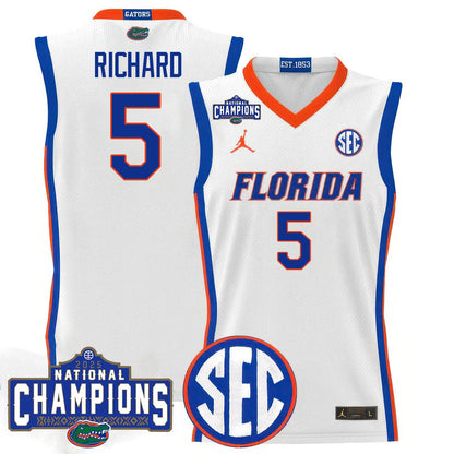 Florida Gators 2025 National Champions Basketball Jersey - All Stitched
