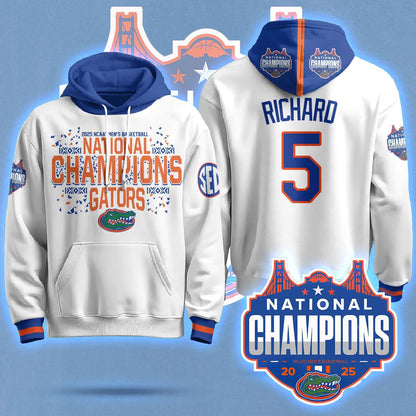 Florida Gators 2025 National Champions Basketball Hoodie - Printed