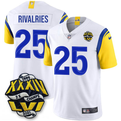 LAR 2-Time Champions Patch Vapor Limited Jersey - All Stitched