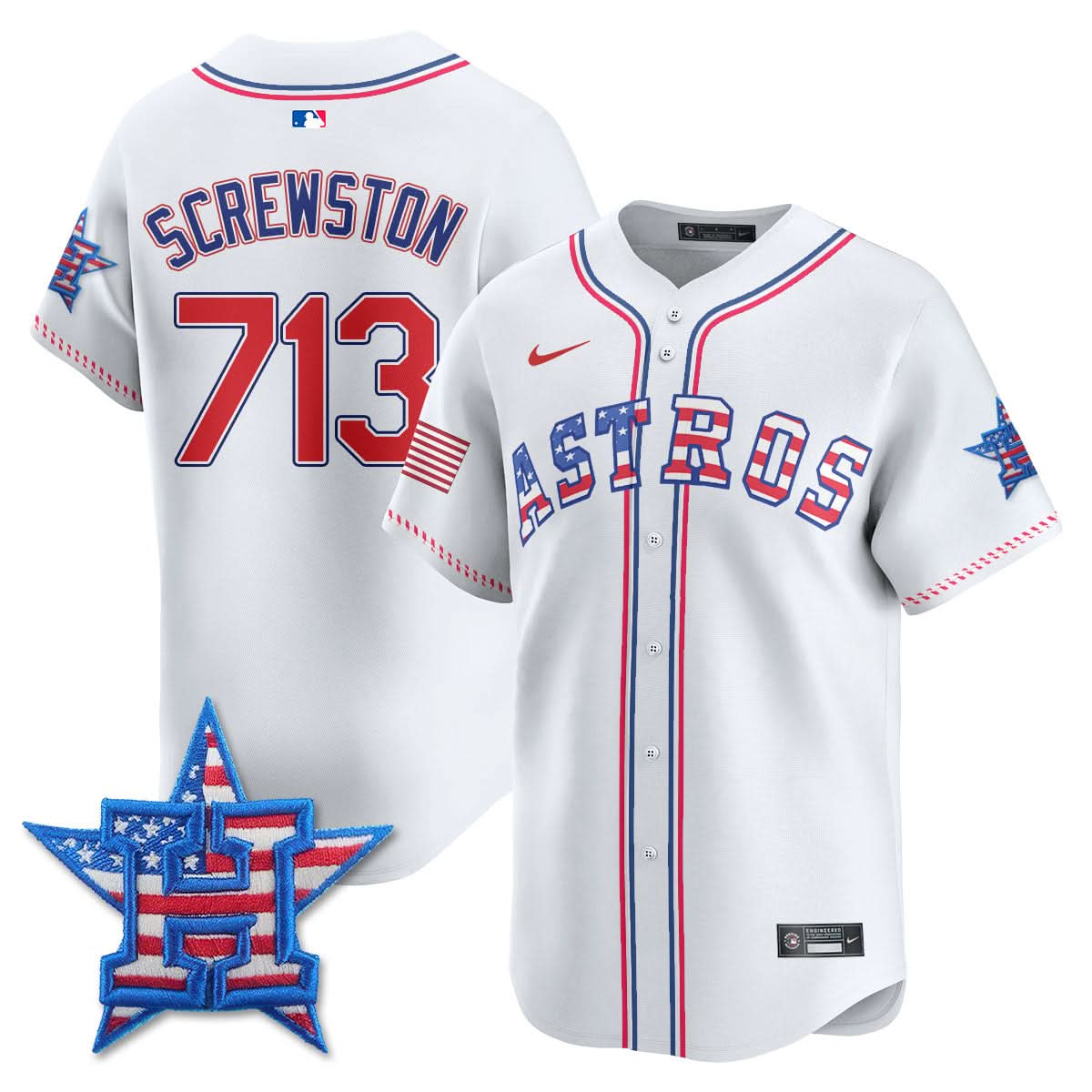 Houston Astros 2025 Fourth of July Jersey - All Stitched