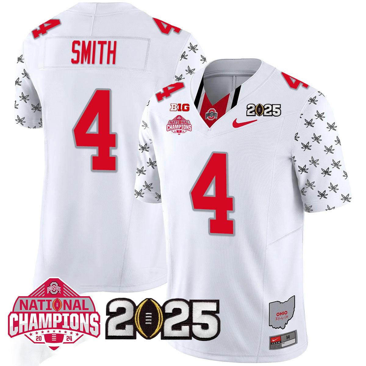 OSU 'Heritage Stripe' 2025 CFP Patch - National Champions Jersey - All Stitched