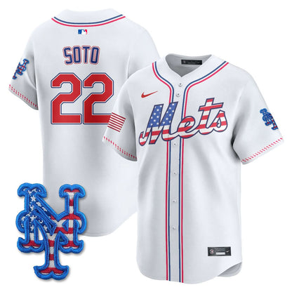New York Mets 2025 Fourth of July Jersey - All Stitched