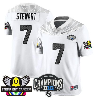 Oregon Alternate 2024 Big Ten Champions Jersey V2 - All Stitched