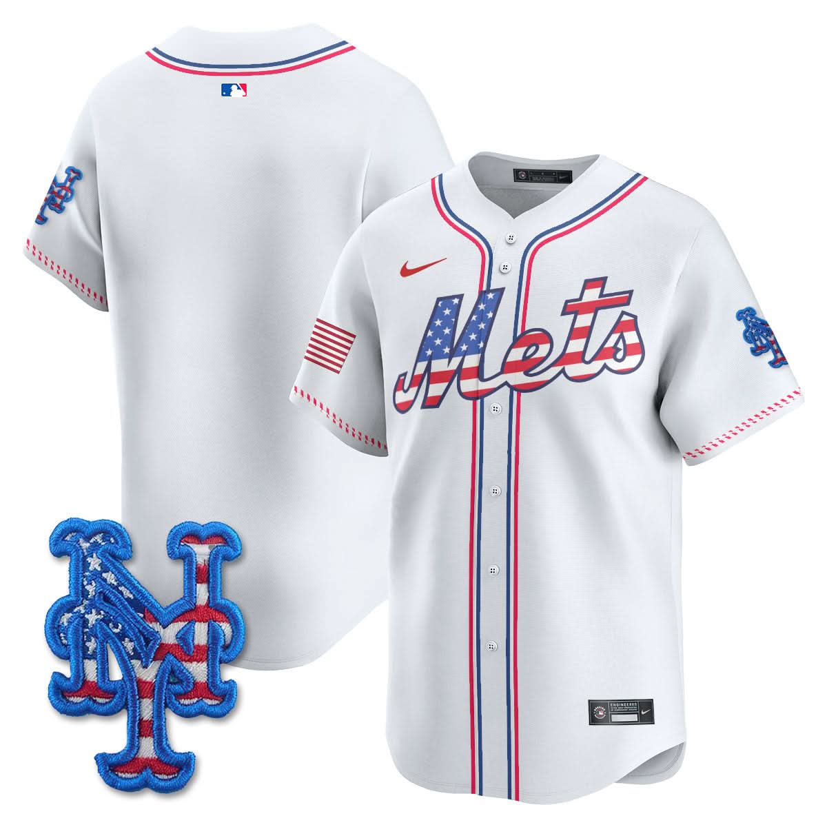 New York Mets 2025 Fourth of July Jersey - All Stitched