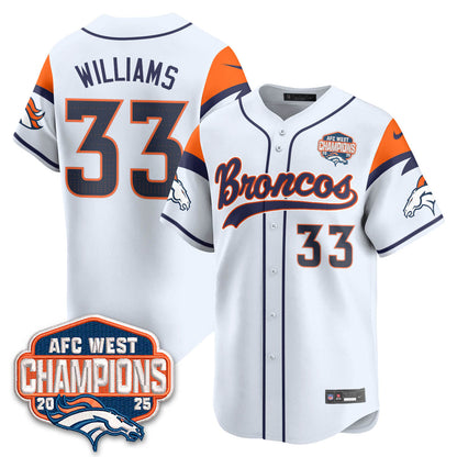 DEN AFC West Division Champions Limited Baseball Jersey V2 - All Stitched