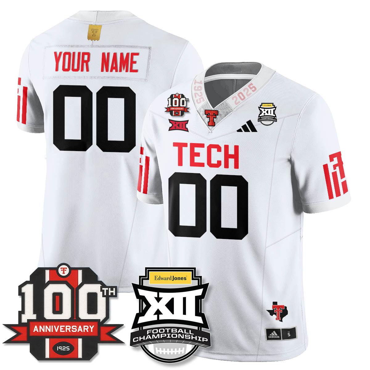 Texas Tech Red Raiders Vapor Limited Jersey - Edward Jones Champions - All Stitched