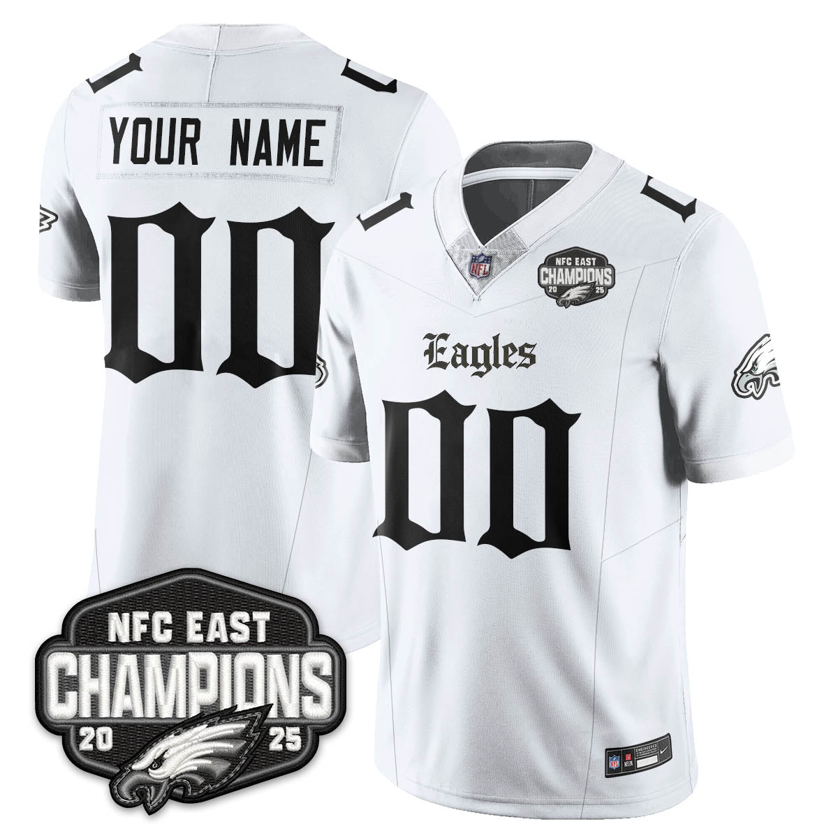 PHI Gothic NFC East Champions Vapor Limited Jersey - All Stitched
