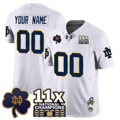 Custom ND 11x-Time National Champions Vapor Limited Jersey - All Stitched