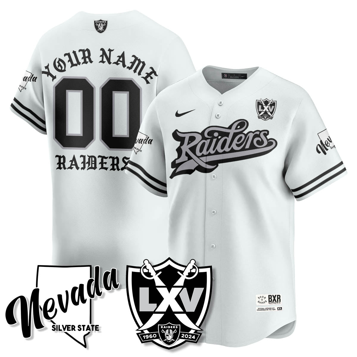 Custom LVR Born x Raised Baseball Jersey - All Stitched