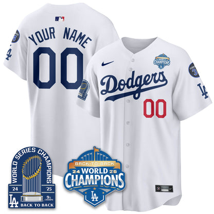 Custom LAD 2025 World Series Champions Jersey - 9x Champs - All Stitched
