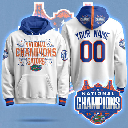 Florida Gators 2025 National Champions Basketball Custom Hoodie - Printed