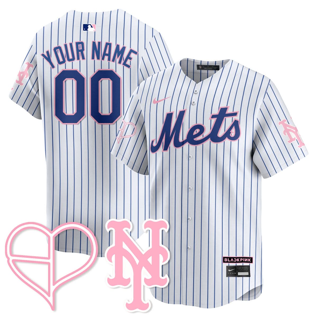 New York Mets BLΛƆKPIИK 2025 Limited Custom Jersey - All Stitched
