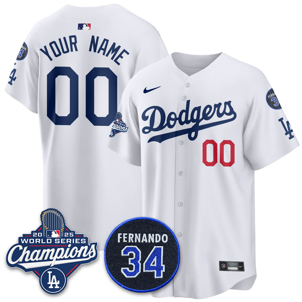 LAD 2025 World Series Champions Custom Jersey - All Stitched