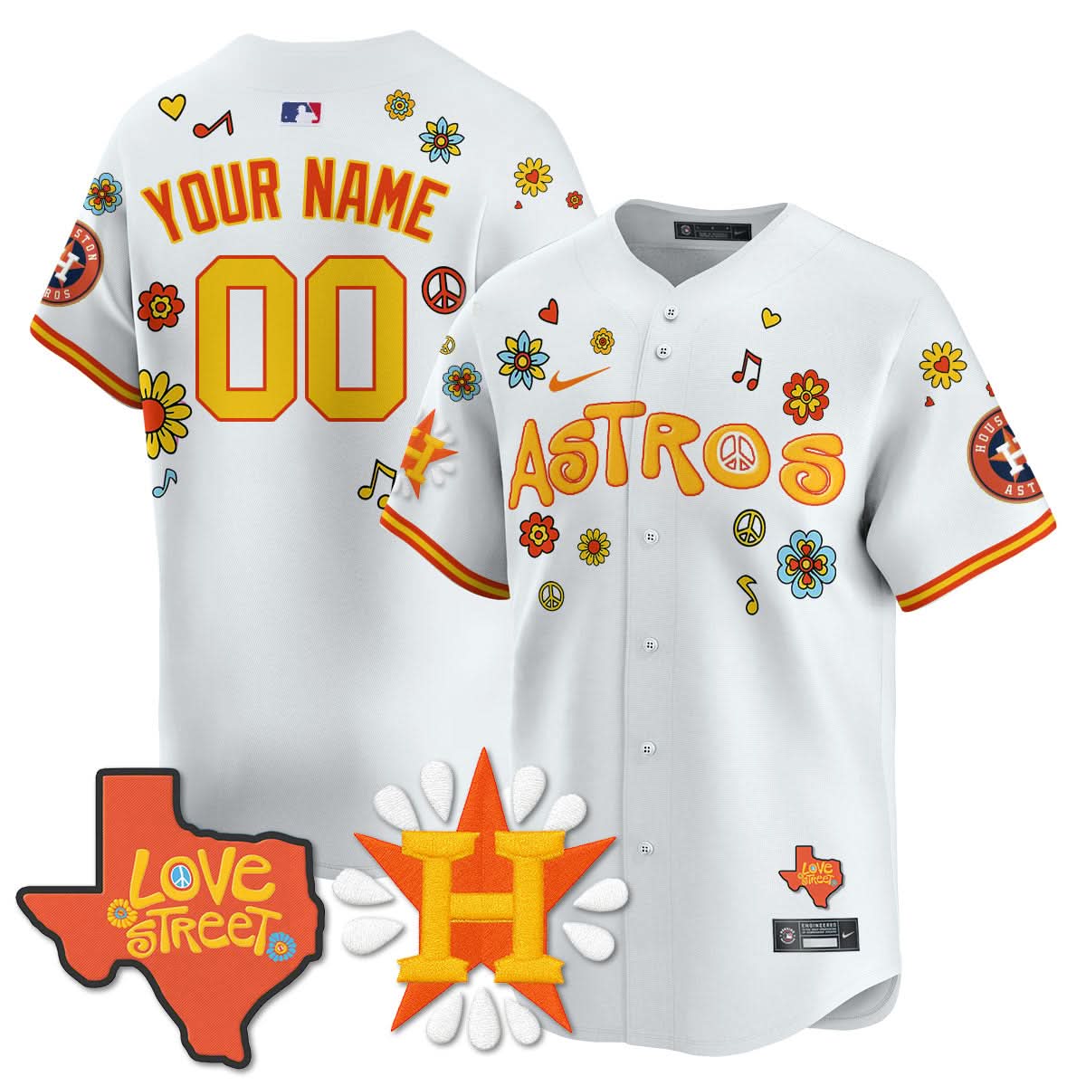 Houston Astros "Love Street" Limited Custom Jersey - Stitched