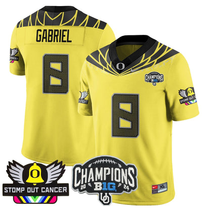 Oregon Alternate 2024 Big Ten Champions Jersey V2 - All Stitched