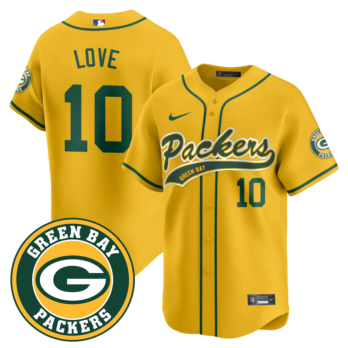 Green Bay Packers Limited Baseball Jersey - All Stitched