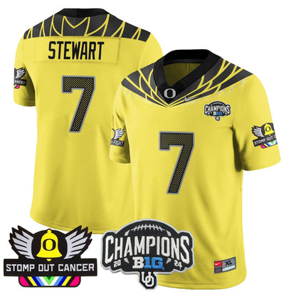 Oregon Alternate 2024 Big Ten Champions Jersey V2 - All Stitched