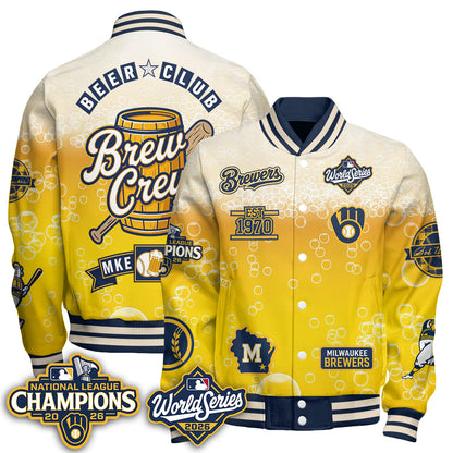 MIL NL Champions x Brew Crew Limited Edition Varsity Jacket - Printed