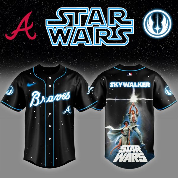 Atlanta Braves  x Stars Wars Luke Skywalker Game Night Baseball Jersey Editions Limited  v4