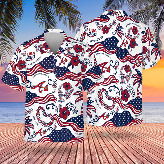 ATL Special Semiquincentennial Hawaiian Design Button Shirt V3