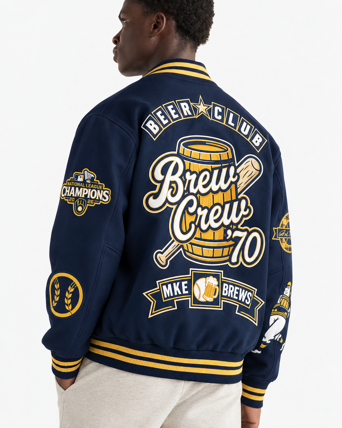 MIL NL Champions x Brew Crew Limited Edition Varsity Jacket - Printed