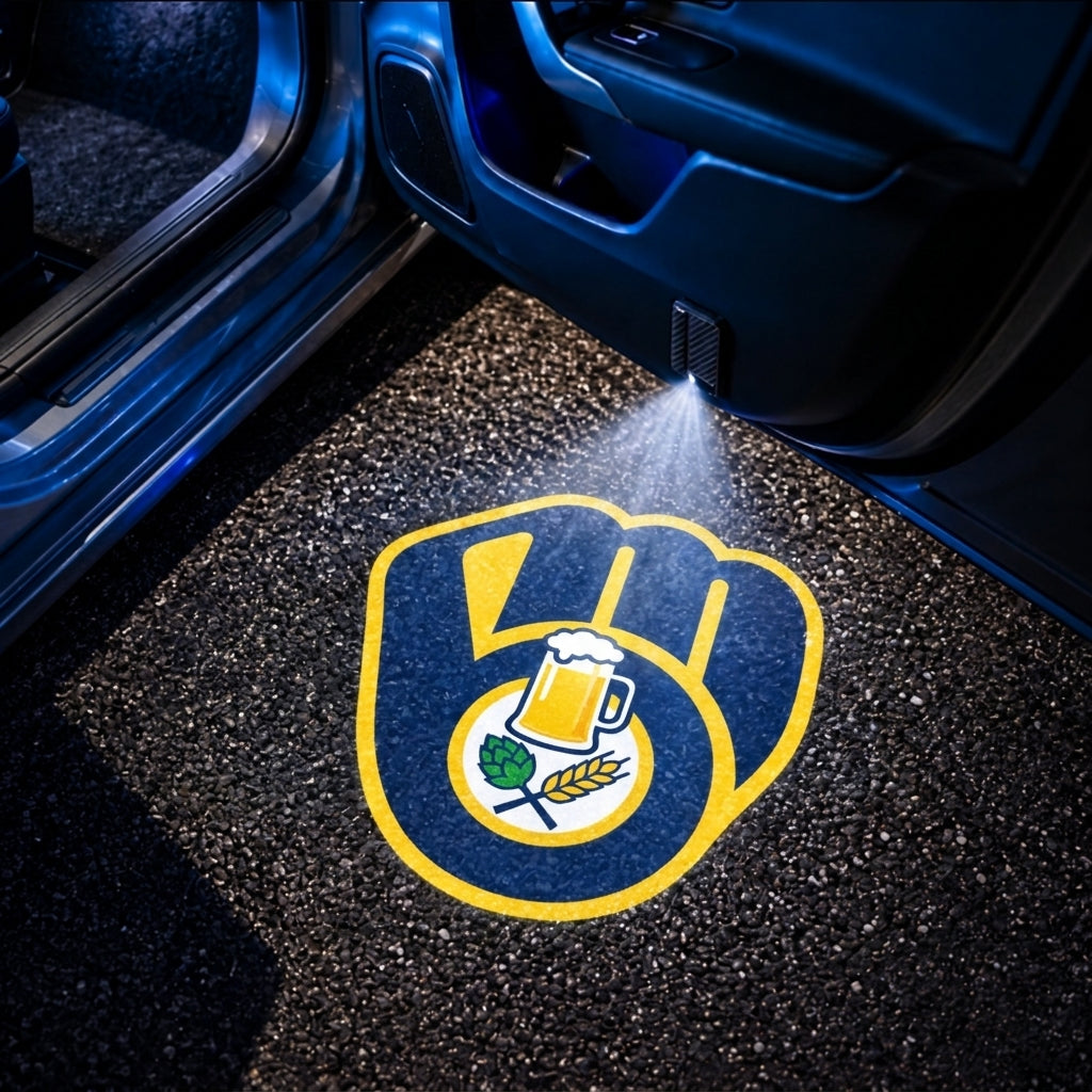 TeamBeam™  Brewers Car Door Projector Lights