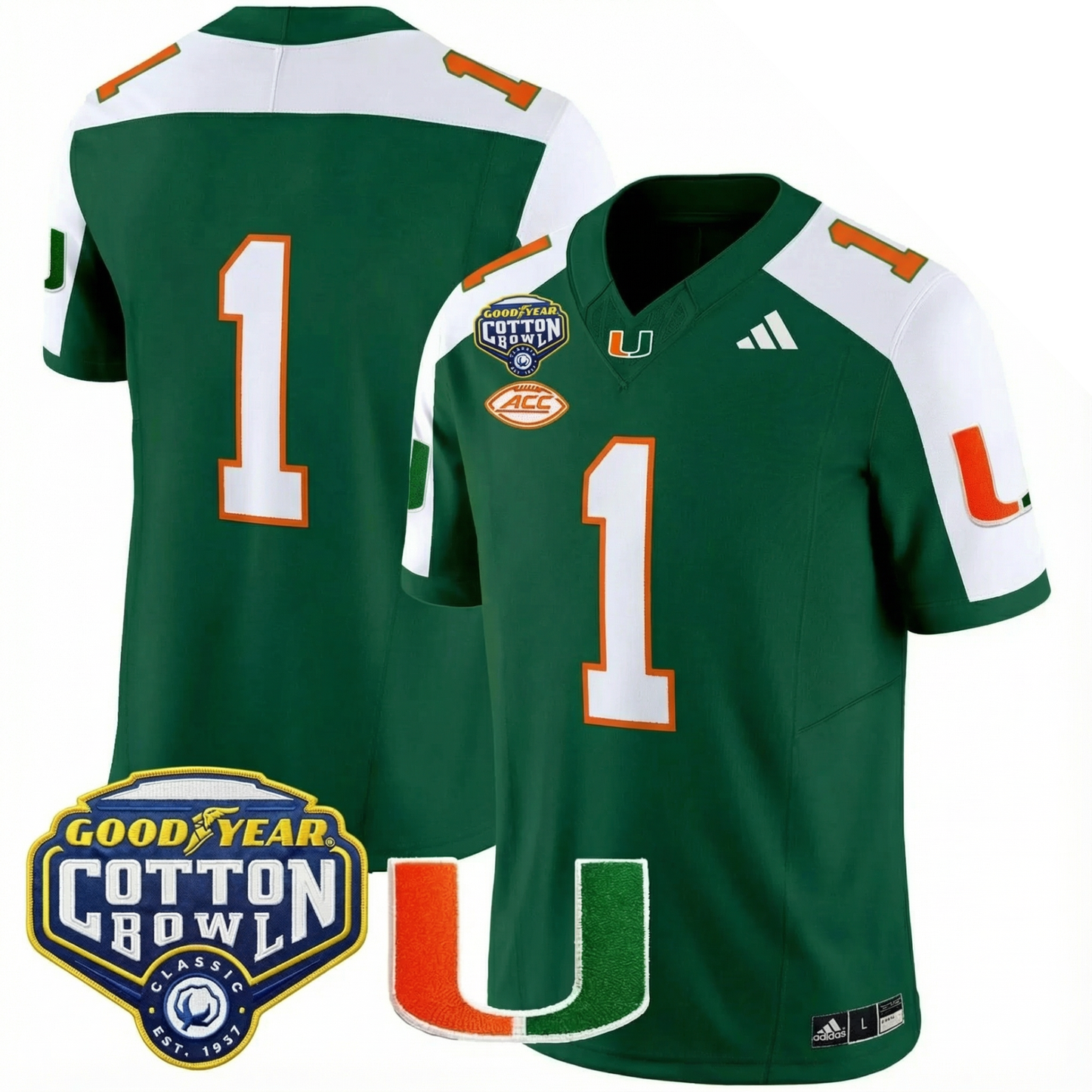 MIA 2025 Goodyear Cotton Bowl Patch Vapor Limited Jersey - All Stitched