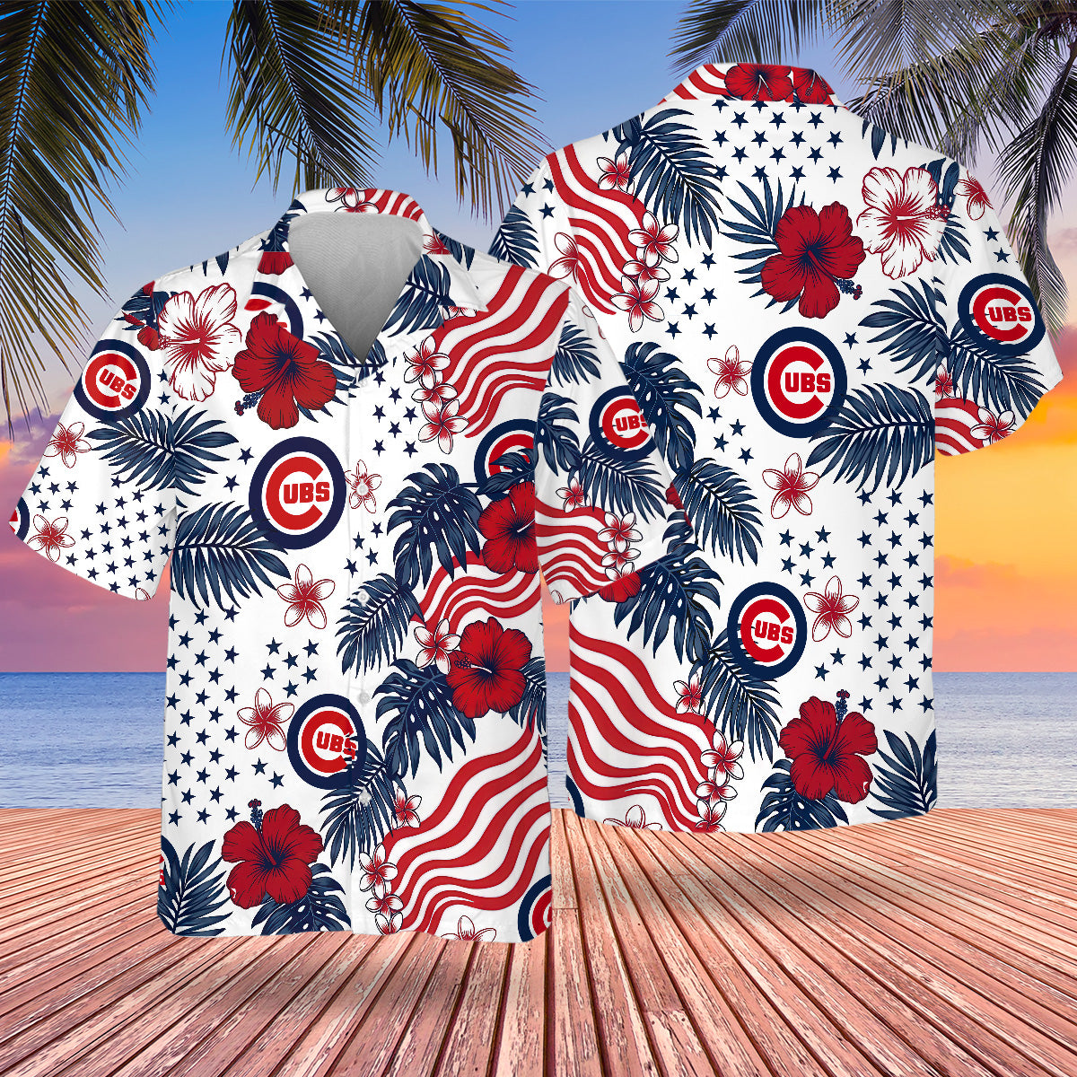 CHC Special Semiquincentennial Hawaiian Design Button Shirt V4