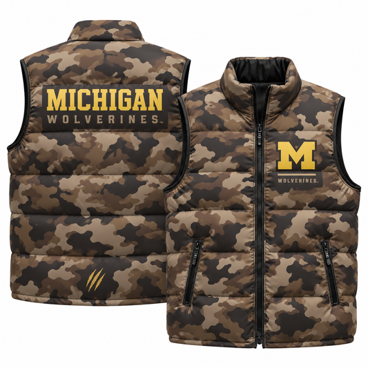 MICH 2026 Military Appreciation Camo Puffer Vest - Printed