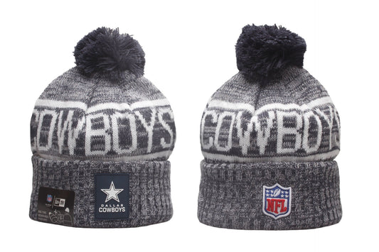 DAL Cuffed Knit Hat with Pom - Rubber Patch