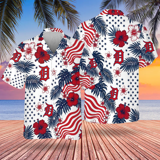 DET Special Semiquincentennial Hawaiian Design Button Shirt V4