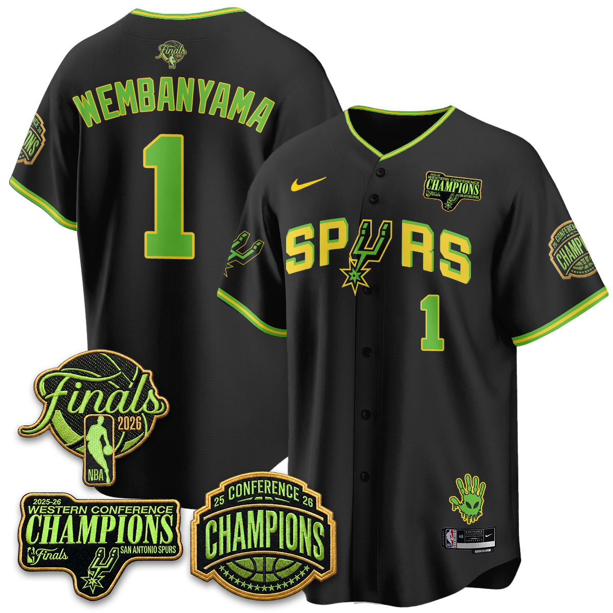 San Antonio Spurs 2026 Basketball Alien Style Vapor Jersey - Stitched