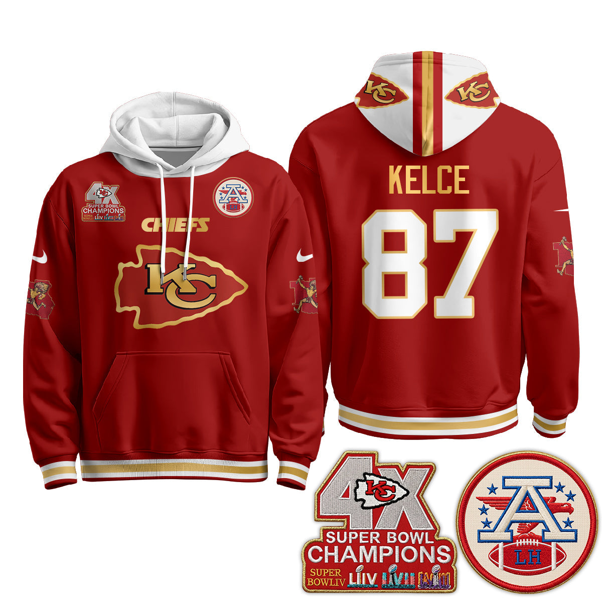 KC 4X Champs Gold Edition Fleece Hoodie - Printed