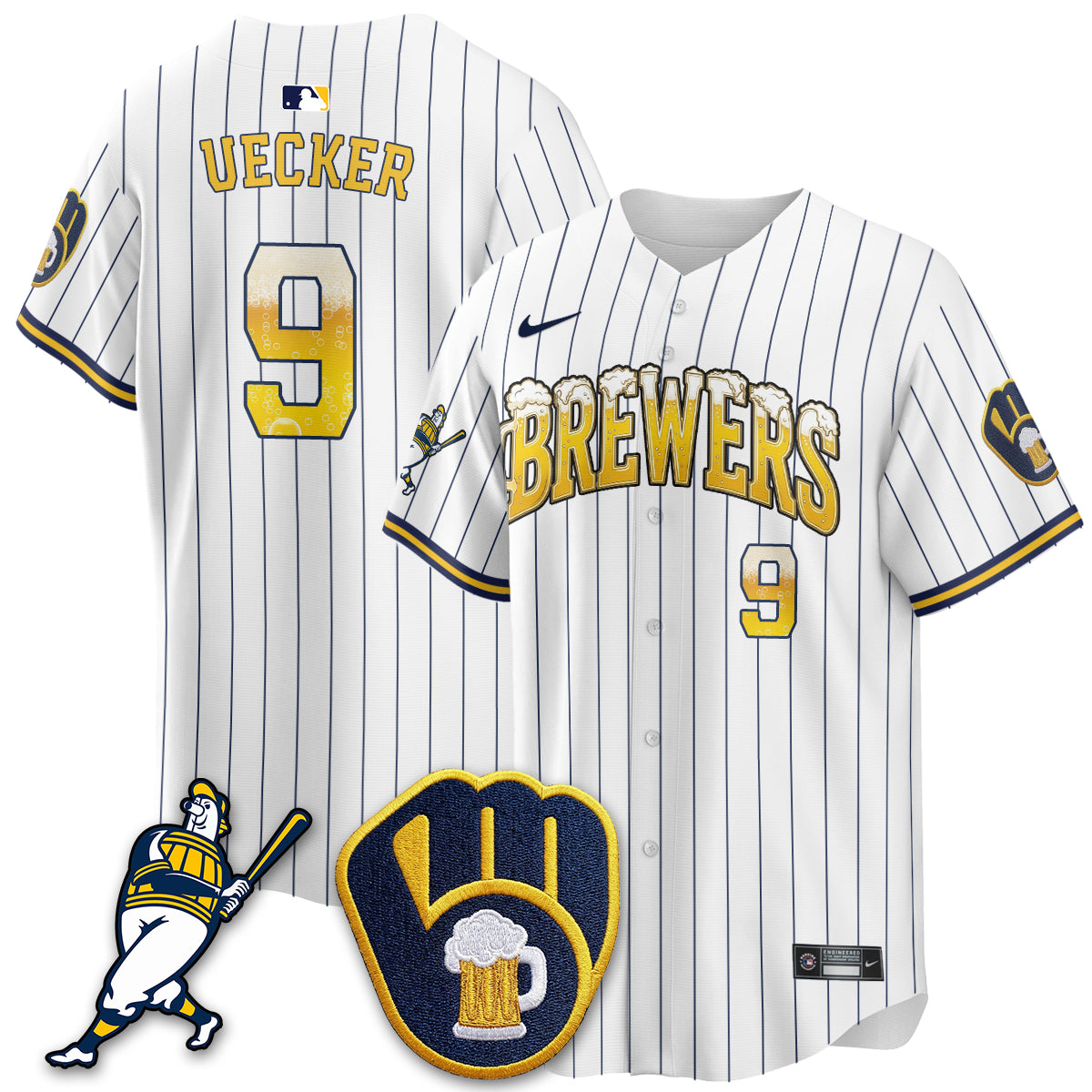 Milwaukee Brewers "Pitcher & Pint" Edition Vapor Limited Jersey - Stitched