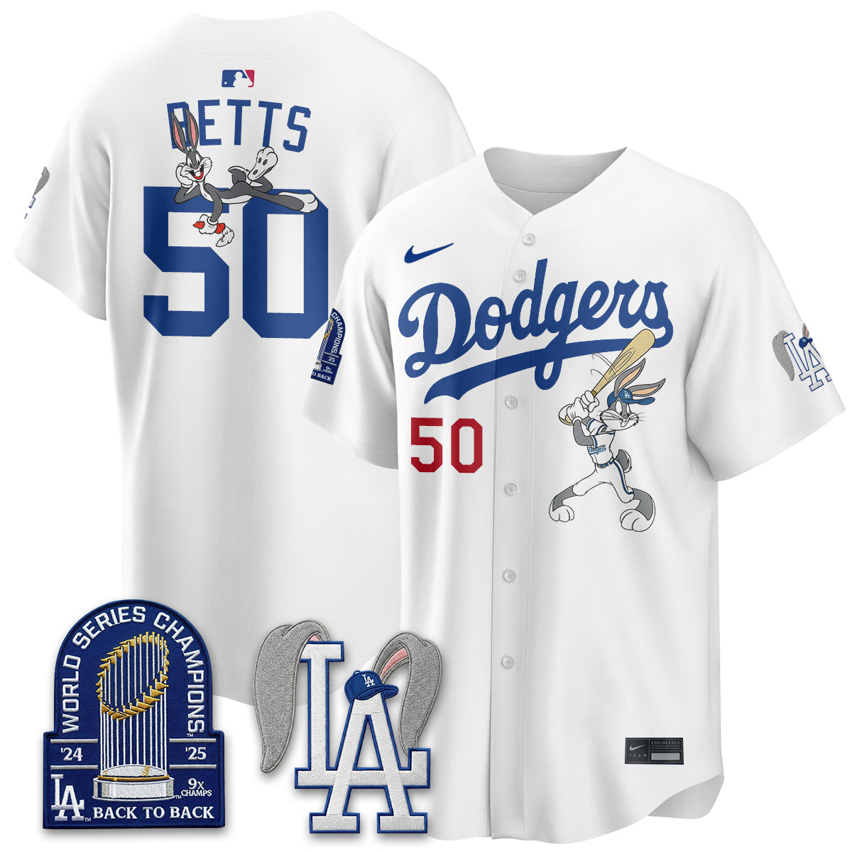 Los Angeles Dodgers Bunny Edition Vapor Jersey - Stitched