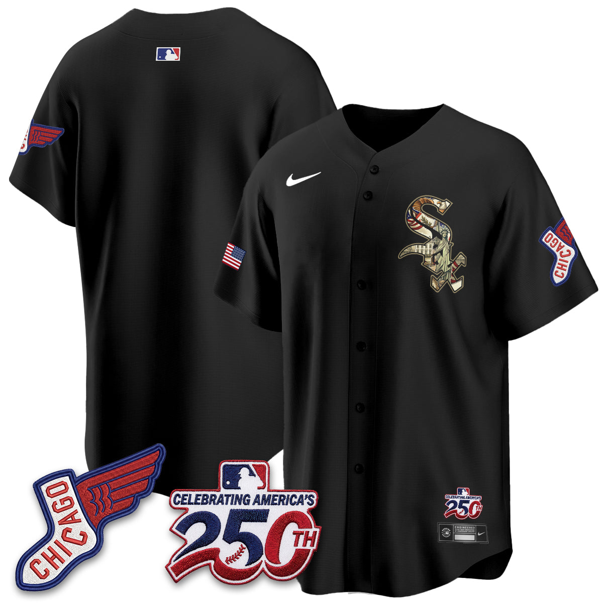 Chicago White Sox 2026 Independence Day USA Vapor Jersey - Stitched