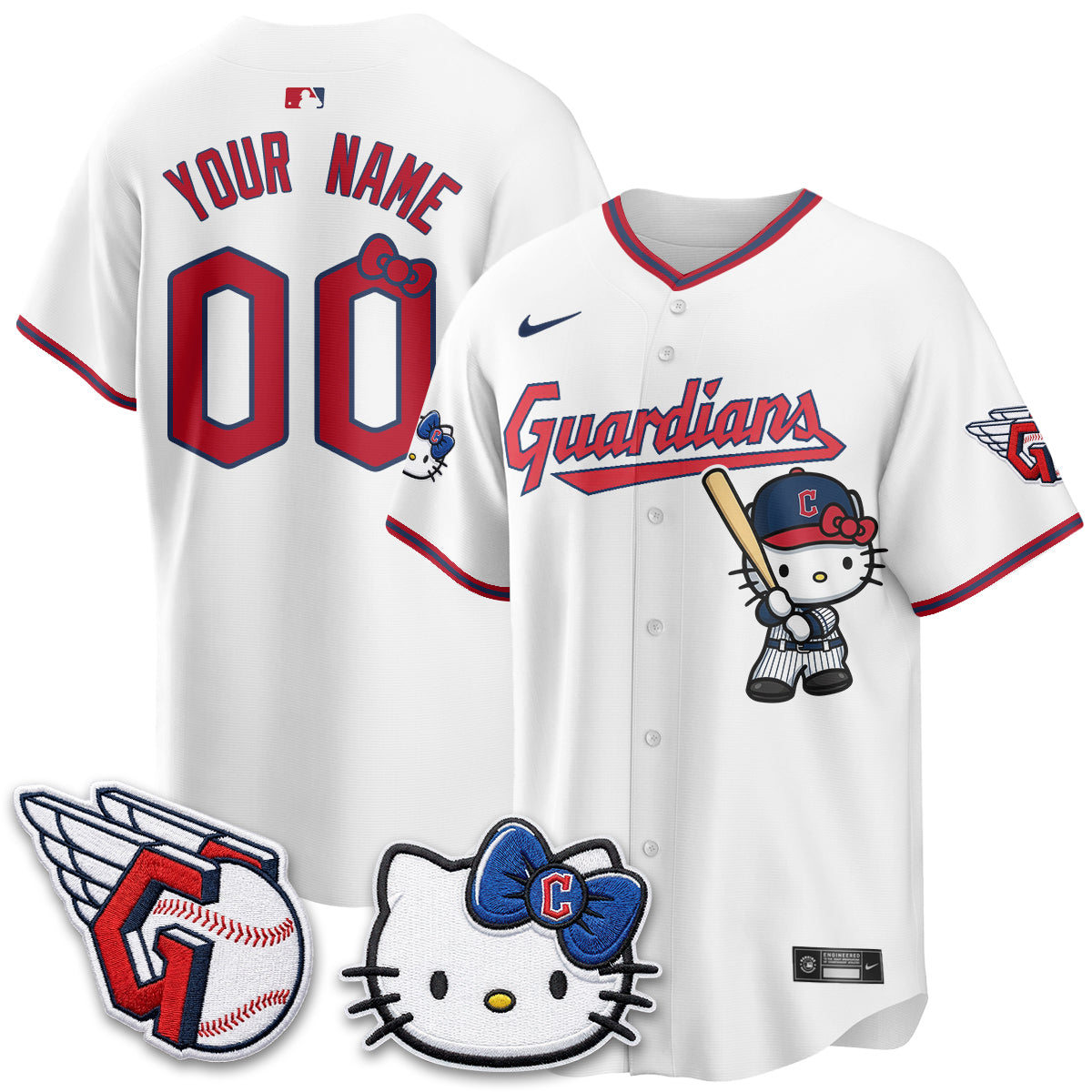 Cleveland Guardians x Meow KT Vapor Custom Jersey - Stitched