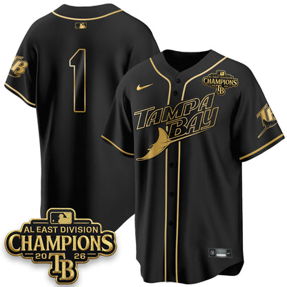 TB 2026 AL East Champs Gold Edition Vapor Jersey - Stitched