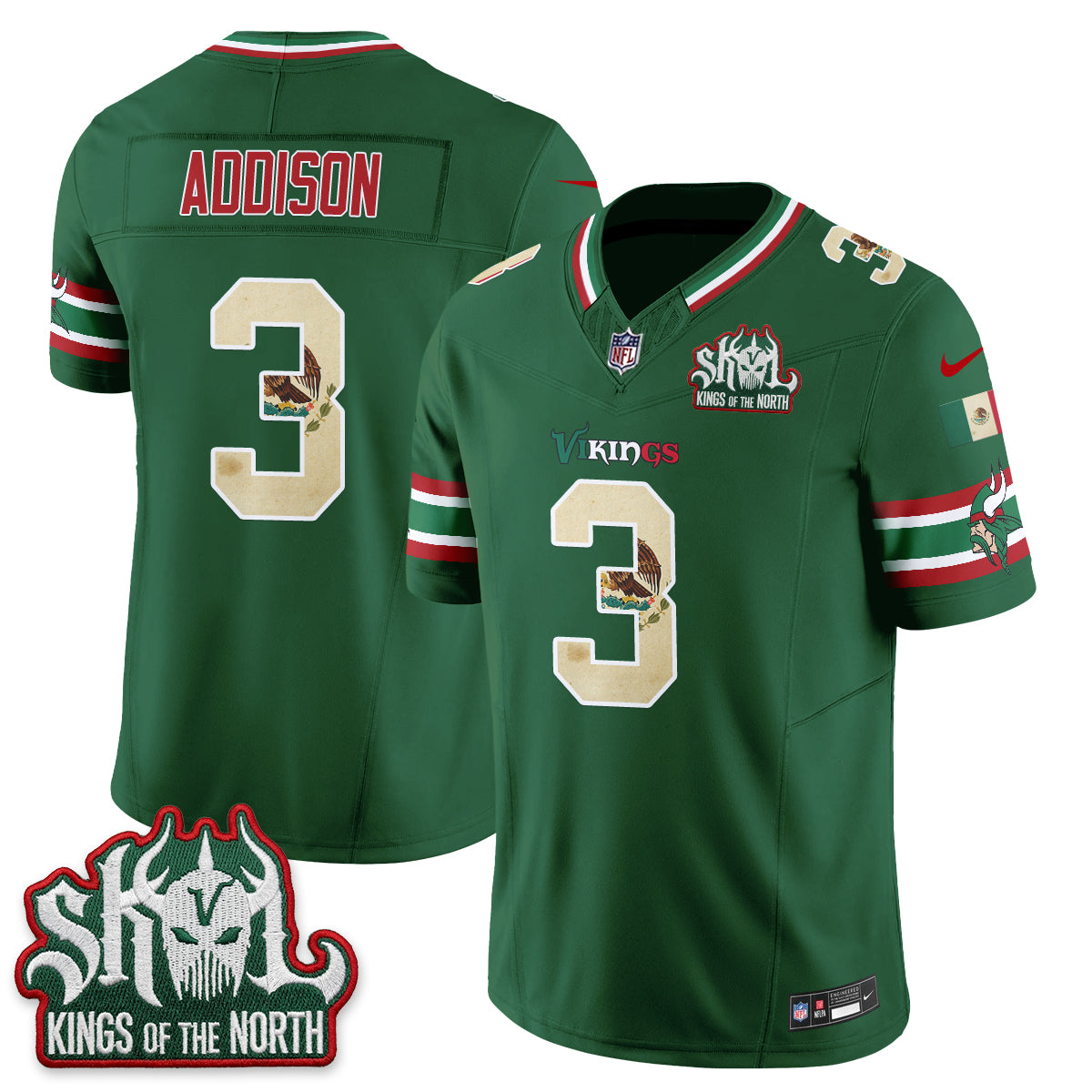 Minnesota Vikings Mexico Edition Vapor Jersey - Stitched