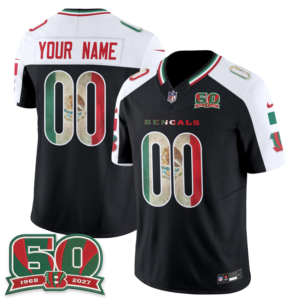 CIN Mexico Edition Vapor Custom Jersey - Stitched