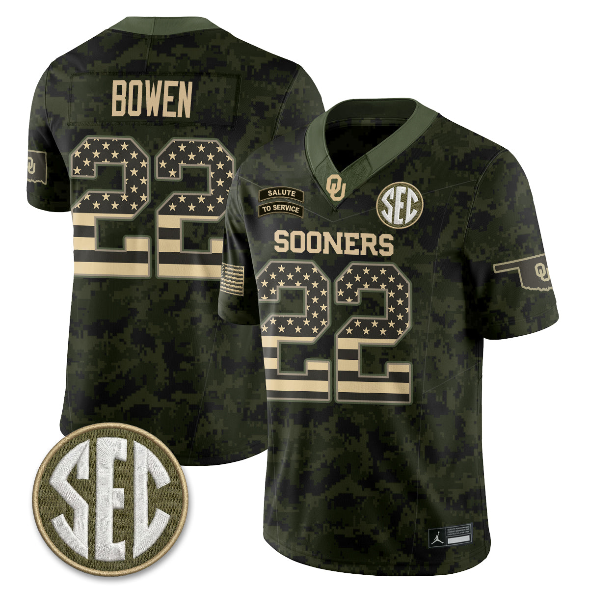OU 2026 Salute to Service Vapor Jersey - Stitched